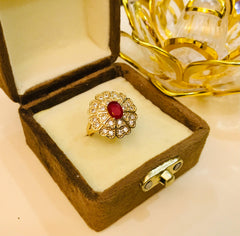 Zircon Ring-46 (Ruby