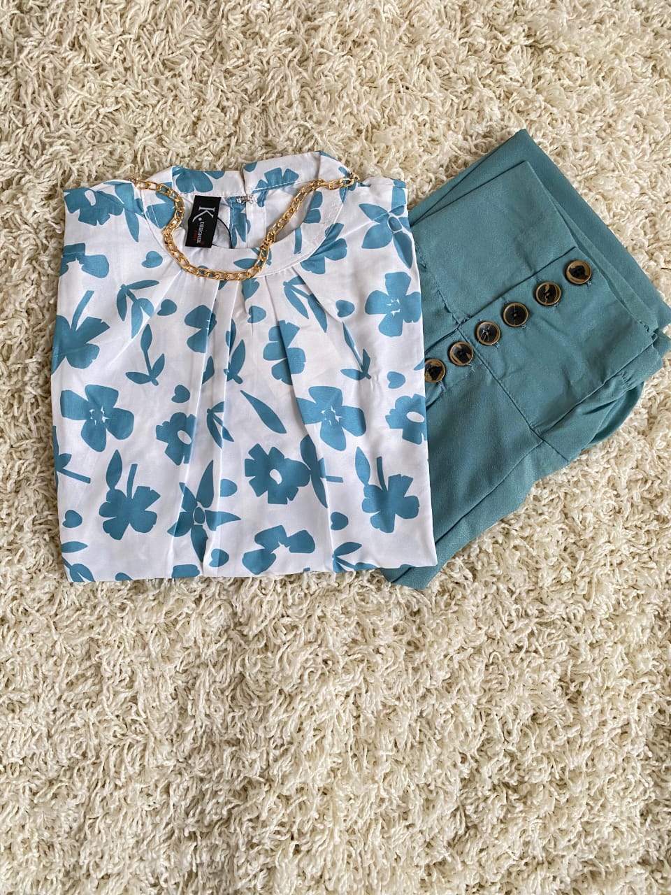 stitched 2 piece shirt and bottom
