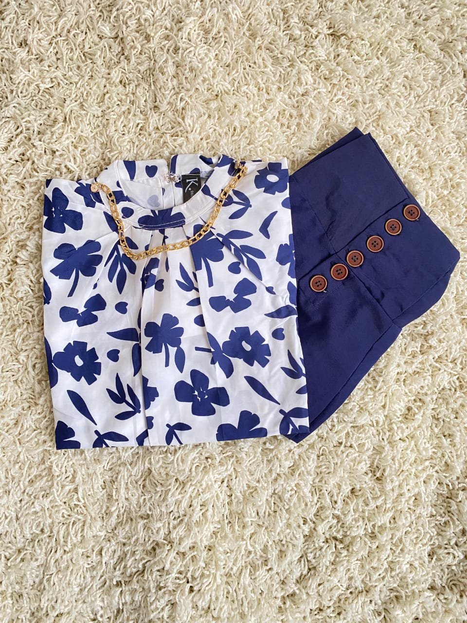 stitched 2 piece shirt and bottom