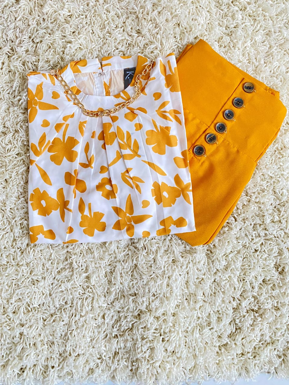 stitched 2 piece shirt and bottom
