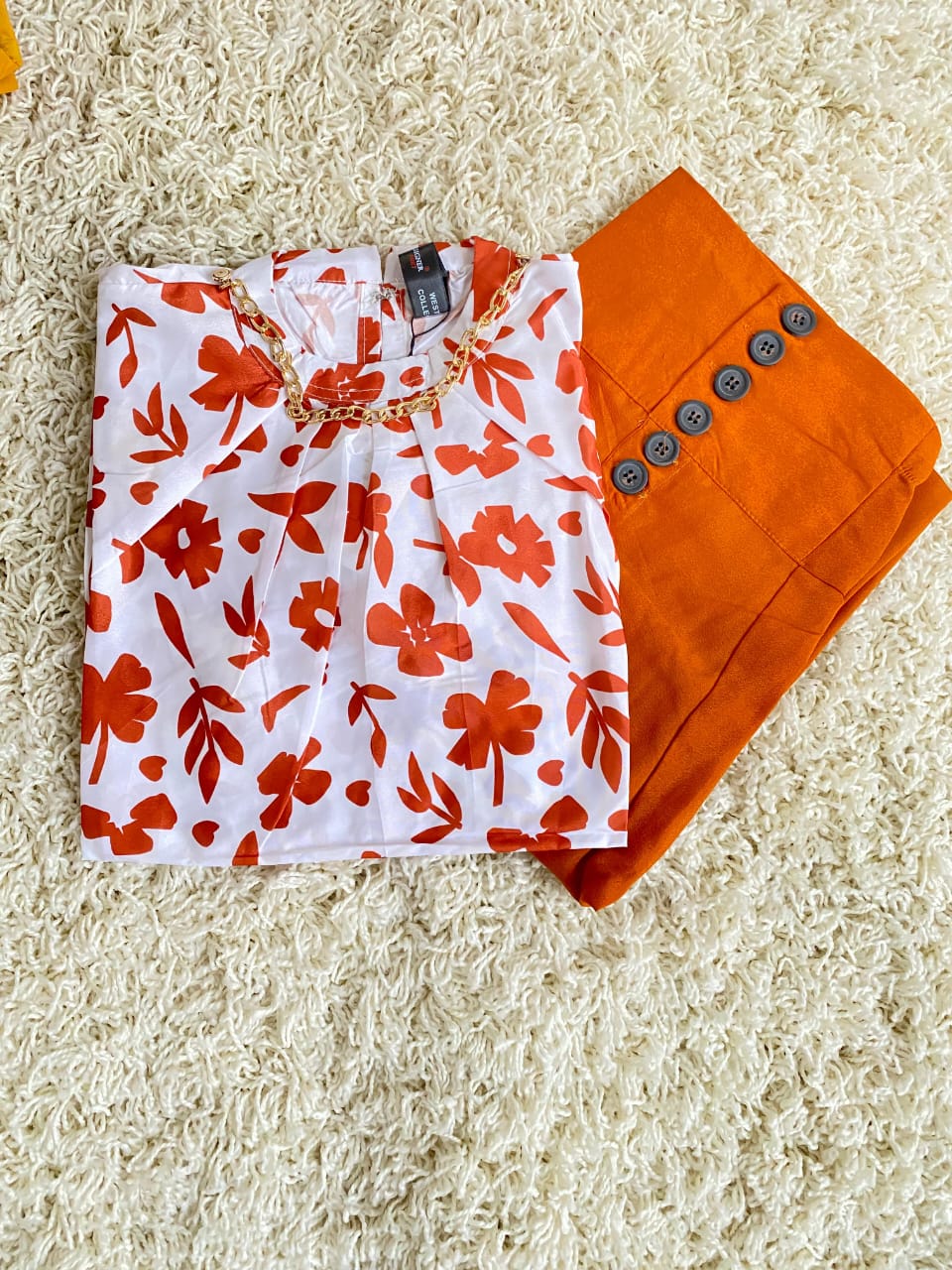 stitched 2 piece shirt and bottom