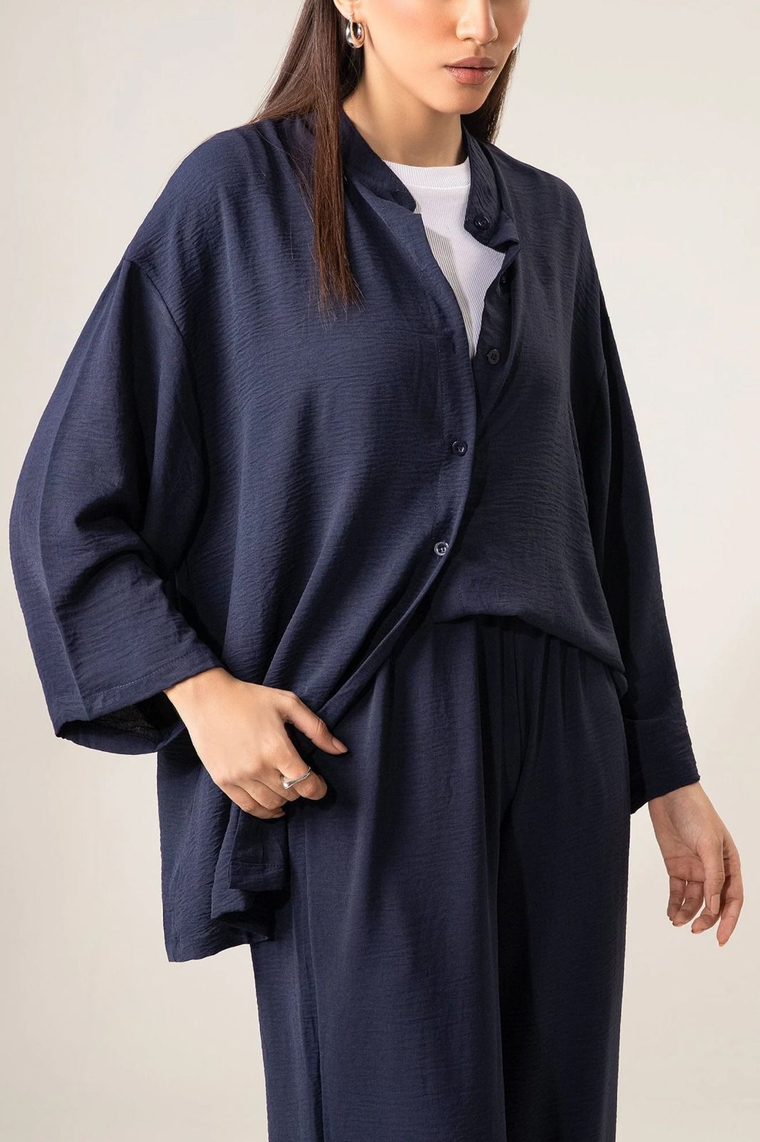 *Open button shirt with separate inner with all over trouser*