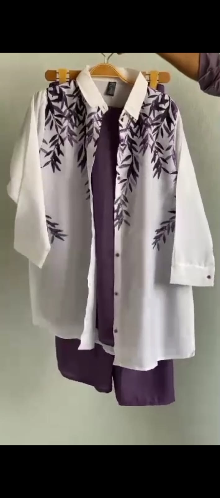 3 Piece printed shirt and cargo trouser with seperate inner