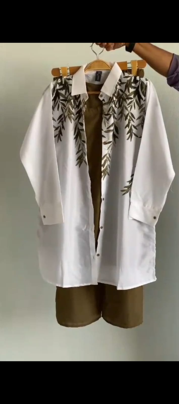 3 Piece printed shirt and cargo trouser with seperate inner