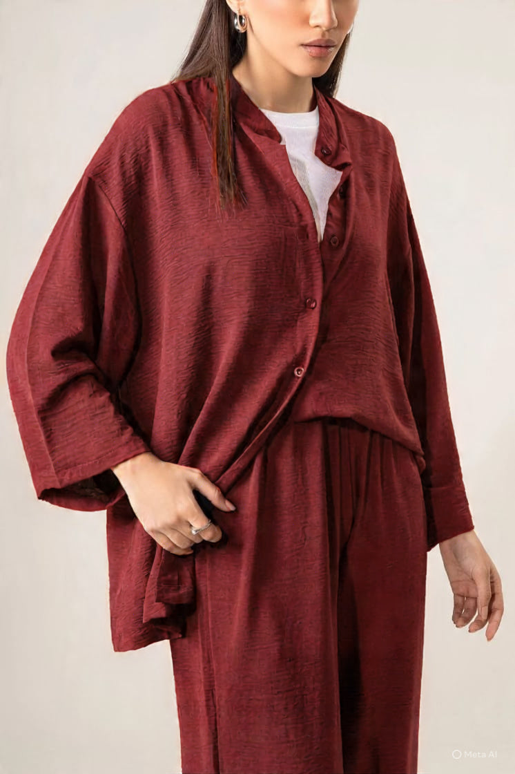 *Open button shirt with separate inner with all over trouser*